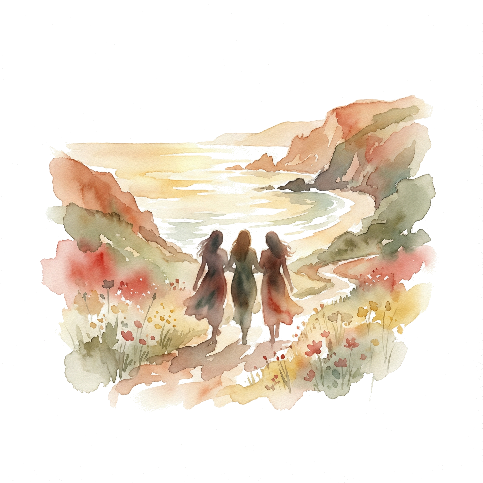 International Women's Day hike celebration collage